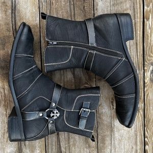 Vintage 90's Rocker Boots Classic Black